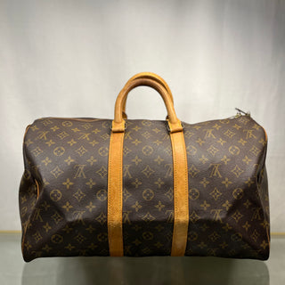 LOUIS VUITTON Keepall 45 Brown Monogram Canvas Satchel Bag