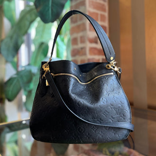 LOUIS VUITTON Spontini Black Empreinte Leather Hobo