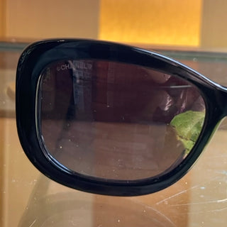 CHANEL 5468-B Black Acetate Square Sunglasses
