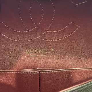 CHANEL Double Flap Jumbo Black Caviar Leather Shoulder Bag