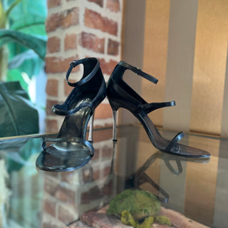 GUCCI Black Leather Strappy Heels SZ 8.5
