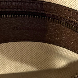 GUCCI Small Ophidia Day Beige Ebony GG Supreme Monogram Canvas New Acero Calfskin Backpack Bag