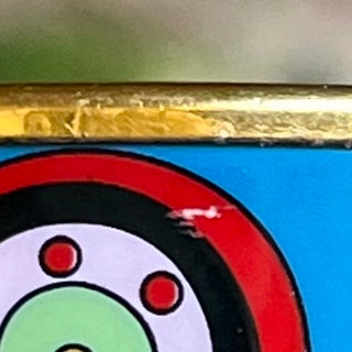 HERMES Multicolor Tohu Bohu Gold Tone Rim Enamel Bangle SZ L