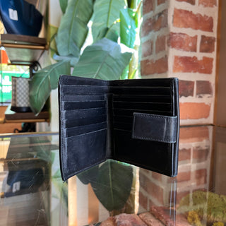 GUCCI Vintage Black Canvas Bifold Wallet