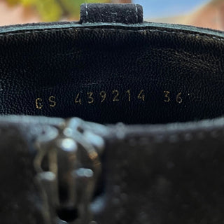 SAINT LAURENT Black Suede Ankle Boots Janis SZ 36 (US 6)