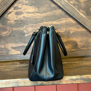 PRADA Small Black Saffiano Lux Leather Tote Bag