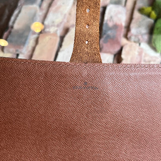 LOUIS VUITTON Cartouchiere Brown Monogram Canvas Vintage Crossbody Bag