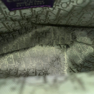 CHRISITAN DIOR Purple Plisse Lambskin Leather Clutch