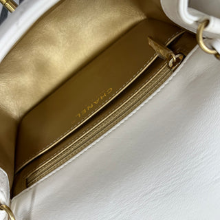 CHANEL White Quilted Mini Pearl Crush Flap Crossbody