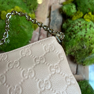 GUCCI Small Pink GG Emblem Shoulder Bag
