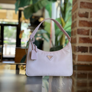 PRADA Re-Edition 2000 Pale Pink Nylon Shoulder Bag