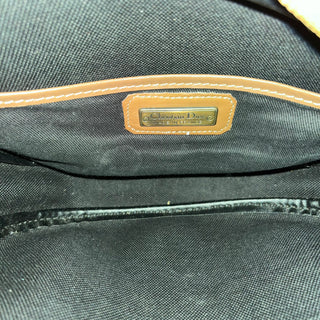 DIOR Vintage Black Honeycomb Monogram Canvas Crossbody Bag