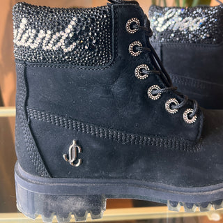 JIMMY CHOO x TIMBERLAND Crystal Utility Boots SZ 7
