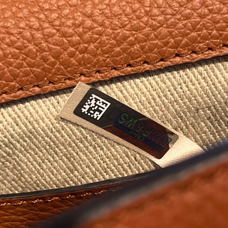 CHLOE Marcie Saddle Mini Brown Grained Calfskin Leather Shoulder Bag