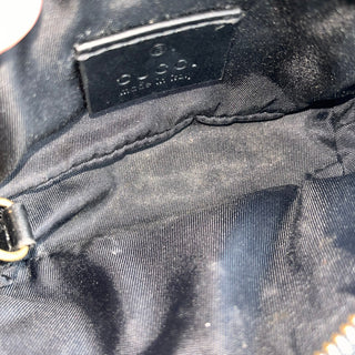 GUCCI Black Chevron Marmont Small Pouch