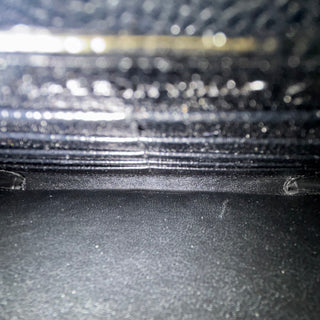 SAINT LAURENT Chevron Cassandra Black Wallet on Chain