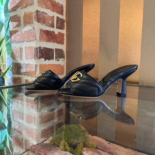 GUCCI GG Black Marmont Heels SZ 34.5 (US 4.5)