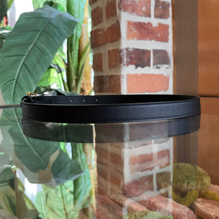 GUCCI Marmont Mini Black Leather Thin Belt 75/30(2US)