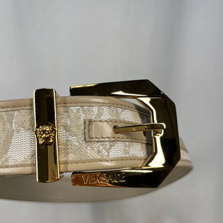 VERSACE  Heritage Barocco Jacquard Beige Belt 75/30