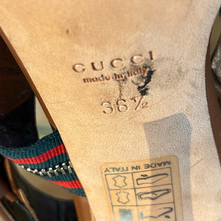 GUCCI  Zip Web Lifford Platform Sandals 36.5