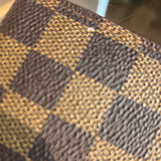 LOUIS VUITTON Clémence Damier Ebene Red Canvas Wallet