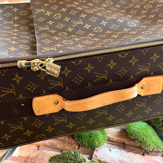 LOUIS VUITTON Pegase 55 Brown Monogram Canvas Rolling Luggage