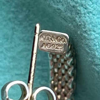 TIFFANY&CO Sterling Silver Mesh Hoop Earrings