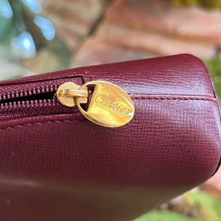 CARTIER Red Leather Cosmetic Case