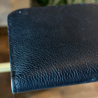 LOUIS VUITTON Monogram Canvas Black Leather Kimono Wallet