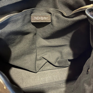 SAINT LAURENT Muse Black Leather Tote Bag