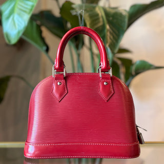 LOUIS VUITTON Red Epi Leather Alma BB