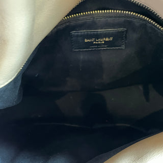 SAINT LAURENT Loulou Small Dark Beige Monogram Puffer Shoulder Bag