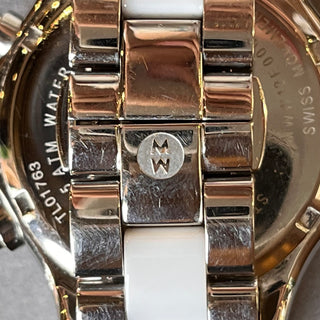MICHELE Tahitian White Silver Stainless Steel Watch