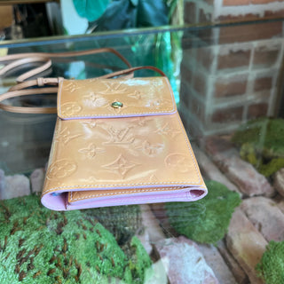 LOUIS VUITTON Walker Yellow Monogram Vernis Wallet