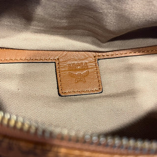 MCM Tan Visetos Monogram Canvas Belt Bag