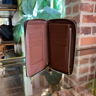 LOUIS VUITTON Compact Zippy Brown Monogram Canvas Wallet
