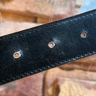 HERMES Phillipine Black/Brown Leather Reversible Belt SZ 85