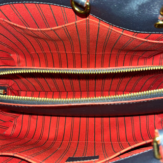 LOUIS VUITTON Montaigne MM Marine Rouge Monogram Empreinte Tote Bag