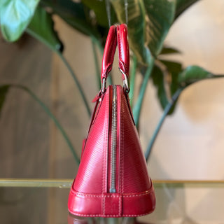 LOUIS VUITTON Red Epi Leather Alma BB