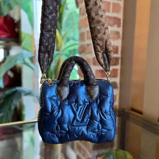 LOUIS VUITTON Speedy Bandouliere 25  Monogram Pillow Navy Econyl Satchel Bag