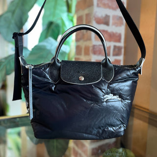 LONGCHAMP Le Pliage Alpin Black Nylon Puffer Tote Bag