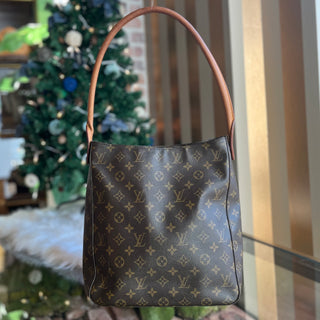 LOUIS VUITTON Looping GM Brown Monogram Canvas Vintage Shoulder Bag
