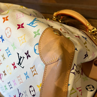 LOUIS VUITTON Ursula White Monogram Multicolore Canvas Bag