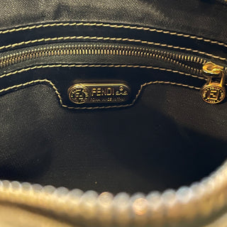 FENDI Vintage Brown Coated Canvas Crossbody Bag