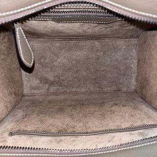 CELINE Luggage Micro Grey Drummed Calfskin Tote