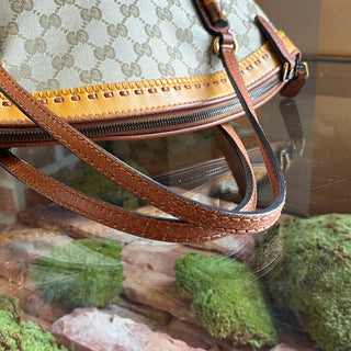 GUCCI Crafty Yellow GG Canvas Tote Bag