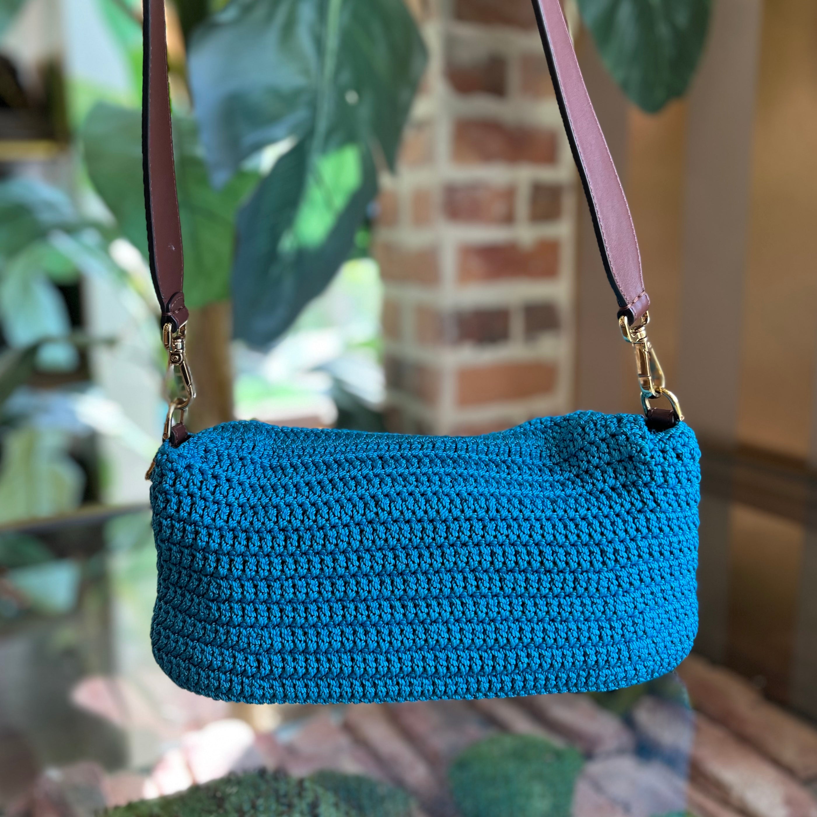 Baguette crochet phone bag, FENDI