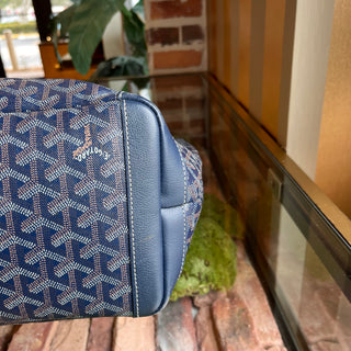 GOYARD Artois MM Marine Blue Goyardine Canvas Tote