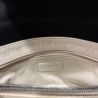 CHANEL Burgundy Rocks Small Flap Black Quilted Sheepskin Leather Shoulder Bag
