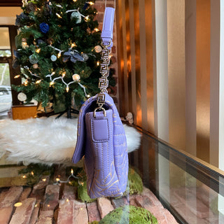 VERSACE Vanitas Medea Flap Purple Quilted Barocco Shoulder Bag
